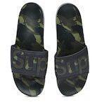 Superdry Green Camouflage Printed Sliders Men