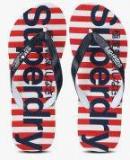 Superdry Navy Blue Striped Thong Flip Flops Women