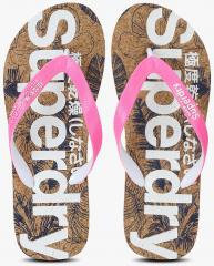 Superdry Pink Printed Thong Flip Flops women