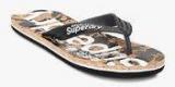 Superdry Printed Cork Black Flip Flops Men