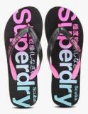 Superdry Scuba Faded Logo Black Flip Flops Women