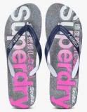 Superdry Scuba Faded Logo Navy Blue Flip Flops Women