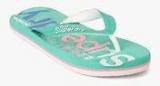 Superdry Scuba Logo Faded Aqua Blue Flip Flops Women