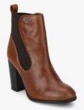 Superdry Tan Fleur Heel Chelsea Boots Women