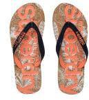 Superdry Women Navy Blue & Coral Printed Thong Flip Flops