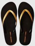 Tangerine Toes Golden Flip Flops Women