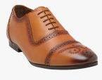 Teakwood Leathers Tan Leather Brogues Shoes Men