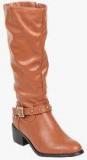 Ten Calf Length Tan Boots Women