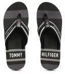 Tommy Hilfiger Black Striped Thong Flip Flops Men