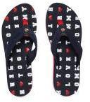 Tommy Hilfiger Navy Blue & White Printed Thong Flip Flops Women