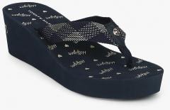 Tommy Hilfiger Navy Blue Blue Flip Flops women