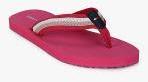 Tommy Hilfiger Pink Striped Flip Flops Women