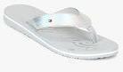 Tommy Hilfiger Silver Flip Flops Women