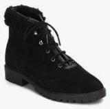 Topshop Birdy Black Ankle Length Boots Women