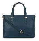 Toteteca Blue Self Design Handheld Bag Women