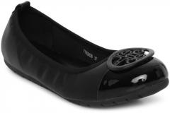 Tresmode Black Solid Ballerinas women