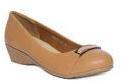 Tresmode Camel Brown Solid Pumps Women