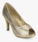 Tresmode Muse Golden Metallic Stilettos Women