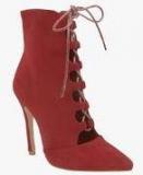 Truffle Collection Ankle Length Maroon Boots Women