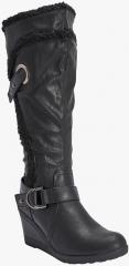 Truffle Collection Black Synthetic Boots women