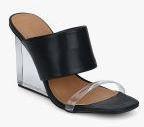 Truffle Collection Black Synthetic Regular Wedges Women