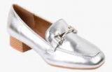 Truffle Collection Silver Moccasins Women