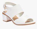 Truffle Collection White Solid Sandals Women