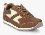 Tuskey Brown Lace Up Sneakers Boys