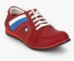 Tuskey Maroon Lace Up Sneakers Boys