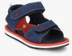 Tuskey Navy Blue Leather Sandals Boys