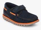 Tuskey Navy Blue Velcro Loafer Boys