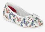 Tuskey White Floral Party Wear Bally Girls