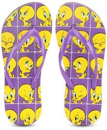 Tweety Purple Flip Flops girls