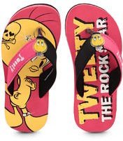 Tweety Rock Star Pink Flip Flops Girls