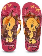 Tweety Tw Retro Flip Flop Pink Flip Flops Girls