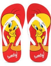 Tweety Tw Wedge Red Flip Flops Girls