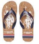 U S Polo Assn Navy Blue Thong Flip Flops Men