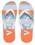 U S Polo Assn Orange & Grey Hale Striped Thong Flip Flops Men