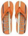 U S Polo Assn Orange Fame Striped Solid Thong Flip Flops Men