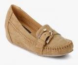 Under Knee Beige Buckled Moccasins women