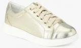 Under Knee Golden Metallic Casual Sneakers Women