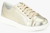 Under Knee Golden Metallic Casual Sneakers women