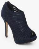 Under Knee Navy Blue Stilettos Women