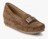 Under Knee Tan Moccasins Women