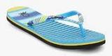 United Colors Of Benetton Aqua Blue Striped Flip Flops women