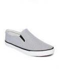 United Colors Of Benetton Black & White Striped Slip On Sneakers Men