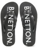 United Colors Of Benetton Black Flip Flops Men