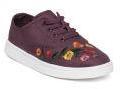 United Colors Of Benetton Burgundy Floral Embroidered Sneakers Women