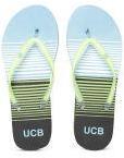 United Colors Of Benetton Green & Blue Striped Thong Flip Flops Women