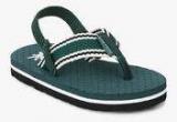 United Colors Of Benetton Green Flip Flops Boys